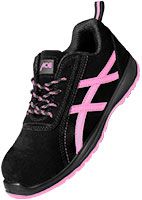 ACE Aurora S1 work sneakers for women - with steel toe cap - safety shoes for work - black/pink