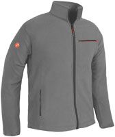 ACE Herren-Fleece-Jacke - warme Outdoor-Jacke ohne Kapuze für Männer - durchgehender Reißverschluss & drei Taschen - Grau - 3XL