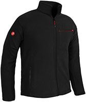 ACE Herren-Fleece-Jacke - warme Outdoor-Jacke ohne Kapuze für Männer - durchgehender Reißverschluss & drei Taschen - Schwarz - 3XL