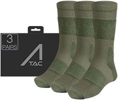 ACE Schakal Socken - 3 Paar taktische Strümpfe mit Merino-Wolle & Antiblasen-Polster - Wandern & Trekking - 39.5-46