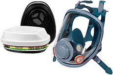Oxyline X8 Full-Face Respirator incl. Particle or Combination Filter - Silicone Respirator with Protective Visor