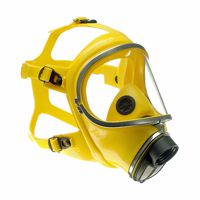 Dräger full face mask X-plore 6570 made of silicone with polycarbonate lens, yellow with stainless steel frame, Rd40 (EN 148-1)