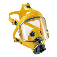 Dräger full face mask X-plore 6570 made of silicone with triplex lens, yellow with stainless steel frame, Rd40 (EN 148-1)