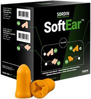 Sordin SoftEar Ohrstöpsel - 200 Einweg-Ohrenstöpsel - Gehörschutz-Stöpsel ohne Kordel - EN 352-2 (33 dB SNR) - Orange - S/M