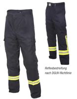 Novotex ISOMAT Feuerwehr-Bundhose HuPF Teil 2 mit Reflexstreifen nach DGUV | Baumwolle FR Flamstop L52